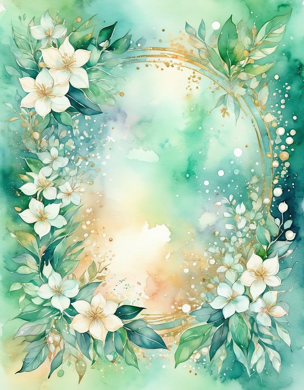 Jasmine White Cream Digital Paper: 14 Printable Pages - Watercolor Scrapbook Paper - Commercial Use — image 5