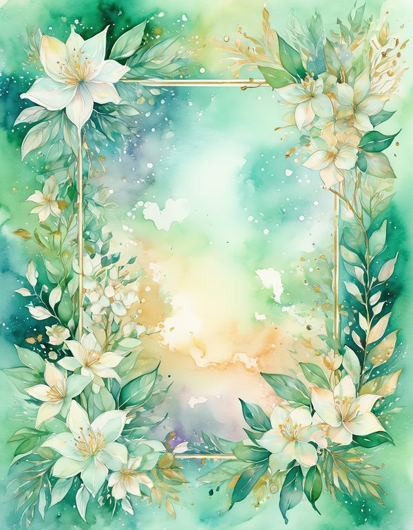 Jasmine White Cream Digital Paper: 14 Printable Pages - Watercolor Scrapbook Paper - Commercial Use — image 7