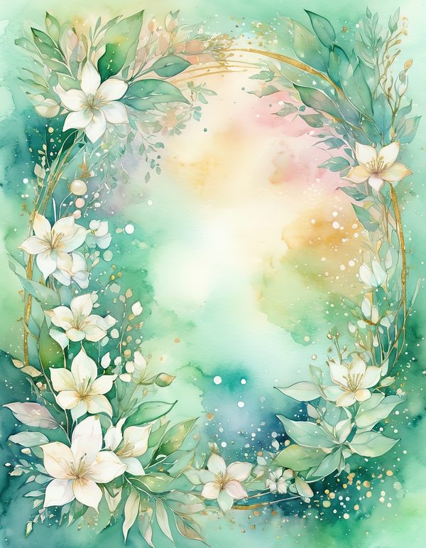 Jasmine White Cream Digital Paper: 14 Printable Pages - Watercolor Scrapbook Paper - Commercial Use — image 9