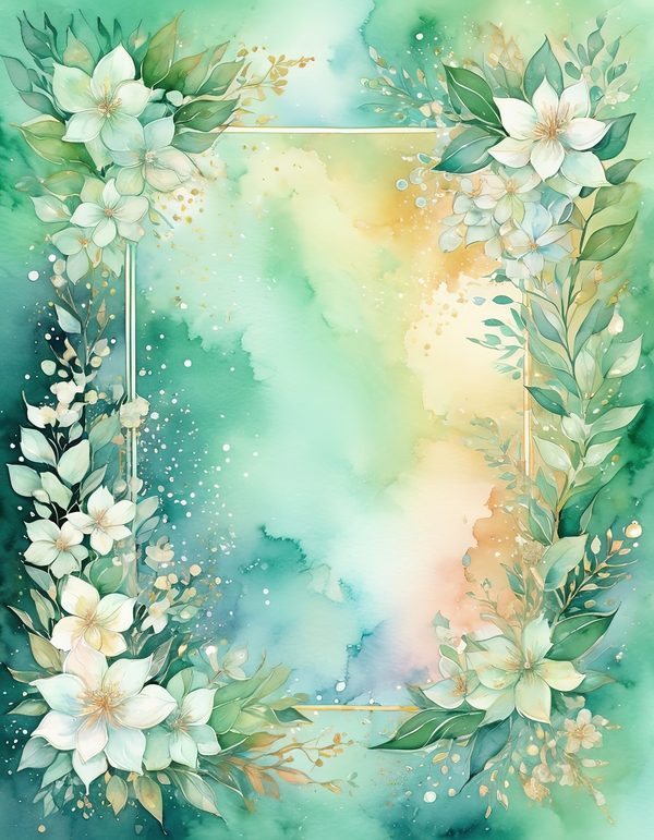 Jasmine White Cream Digital Paper: 14 Printable Pages - Watercolor Scrapbook Paper - Commercial Use — image 10