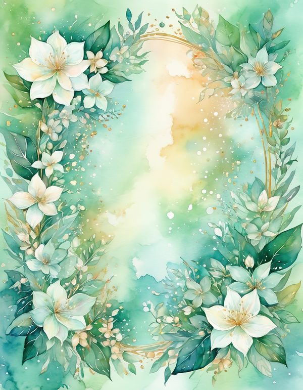 Jasmine White Cream Digital Paper: 14 Printable Pages - Watercolor Scrapbook Paper - Commercial Use — image 12