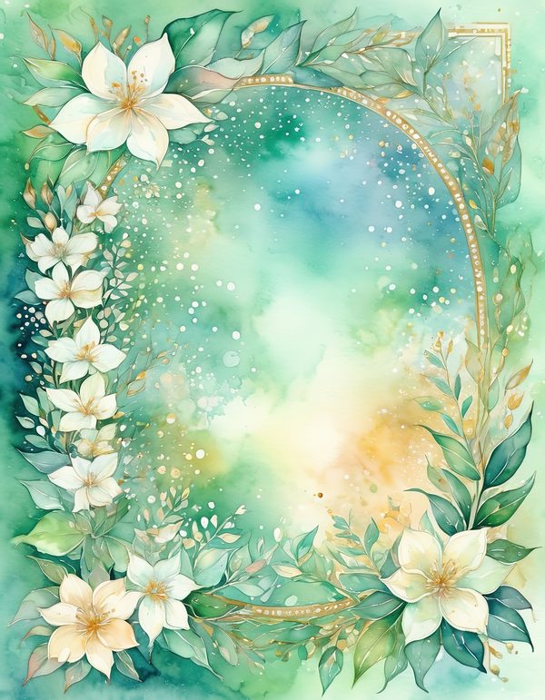 Jasmine White Cream Digital Paper: 14 Printable Pages - Watercolor Scrapbook Paper - Commercial Use — image 13