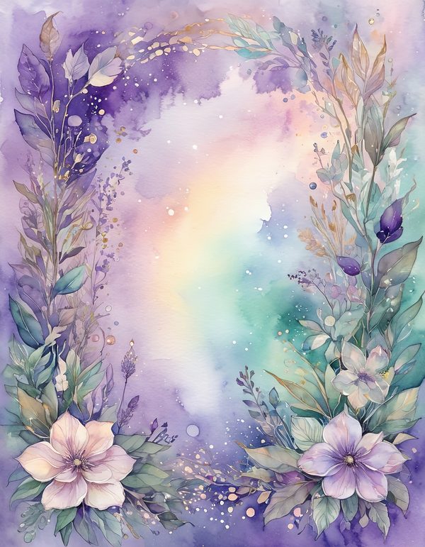 Lavender Dusty Violet Digital Paper: 14 Printable Pages - Watercolor Scrapbook Paper - Commercial Use — image 7