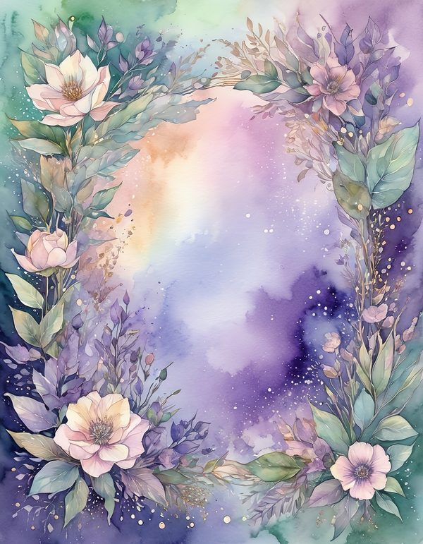Lavender Dusty Violet Digital Paper: 14 Printable Pages - Watercolor Scrapbook Paper - Commercial Use — image 8