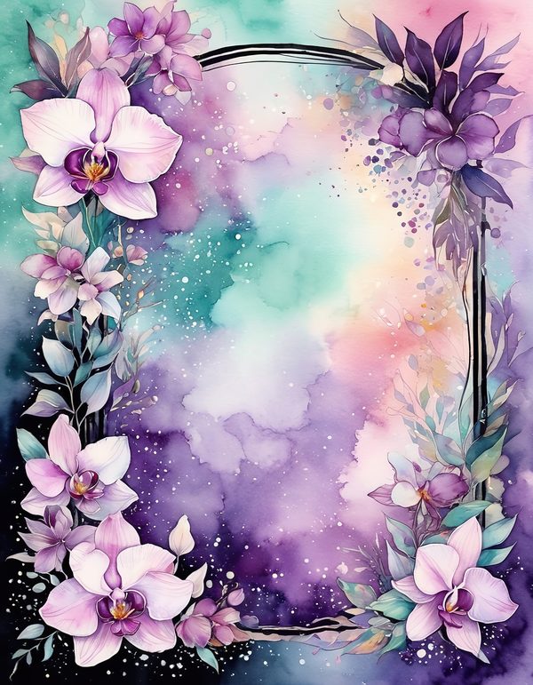 Orchid White Plum Digital Paper: 14 Printable Pages - Watercolor Scrapbook Paper - Commercial Use — image 2