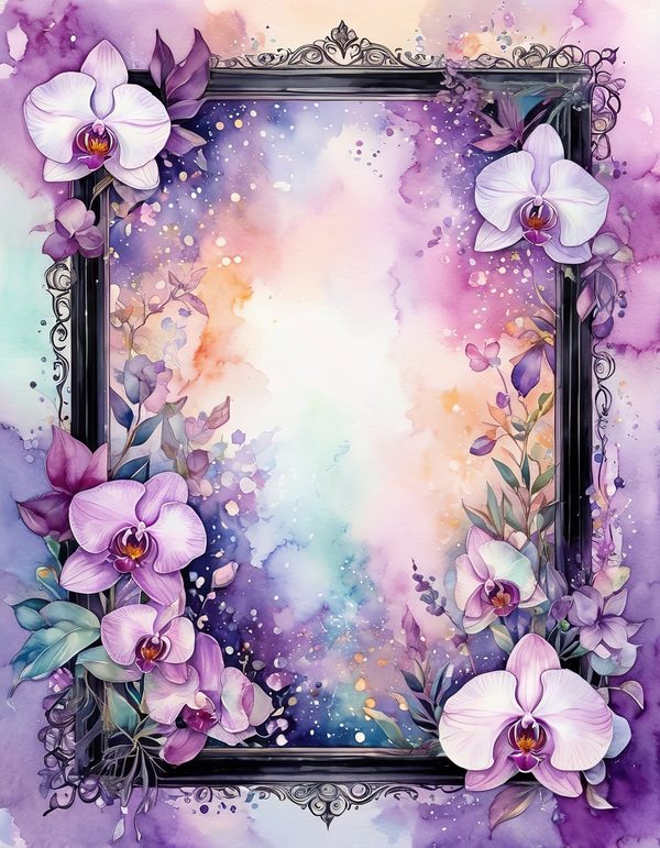 Orchid White Plum Digital Paper: 14 Printable Pages - Watercolor Scrapbook Paper - Commercial Use — image 7