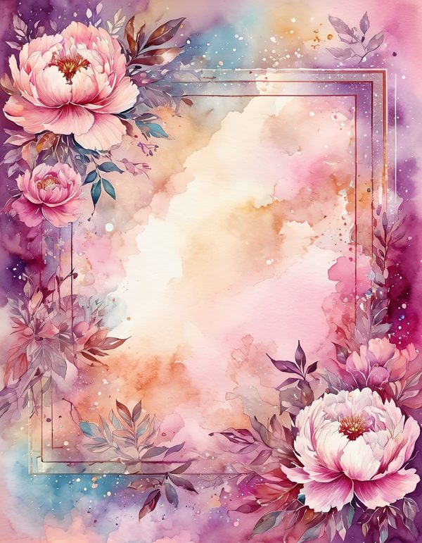 Peony Toffee Brown Digital Paper: 14 Printable Pages - Watercolor Scrapbook Paper - Commercial Use — image 13