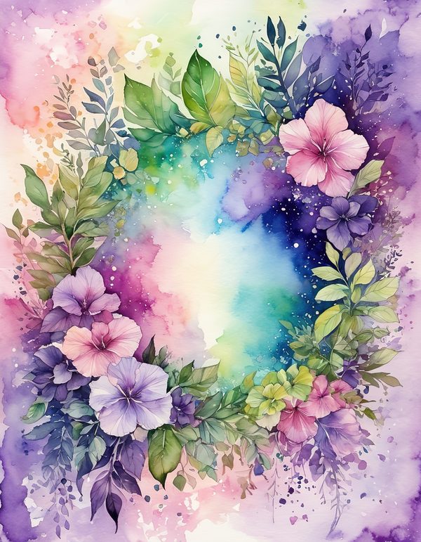 Petunia Purple Pink Digital Paper: 11 Printable Pages - Watercolor Scrapbook Paper - Commercial Use — image 4