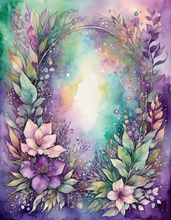 Snapdragon Plum Purple Digital Paper: 14 Printable Pages - Watercolor Scrapbook Paper - Commercial Use — image 4