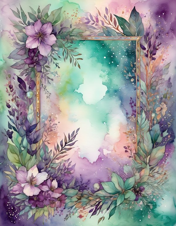 Snapdragon Plum Purple Digital Paper: 14 Printable Pages - Watercolor Scrapbook Paper - Commercial Use — image 6