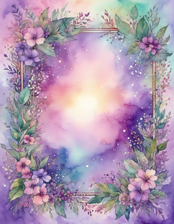 Verbena Lilac Raspberry Digital Paper: 14 Printable Pages - Watercolor Scrapbook Paper - Commercial Use — image 3