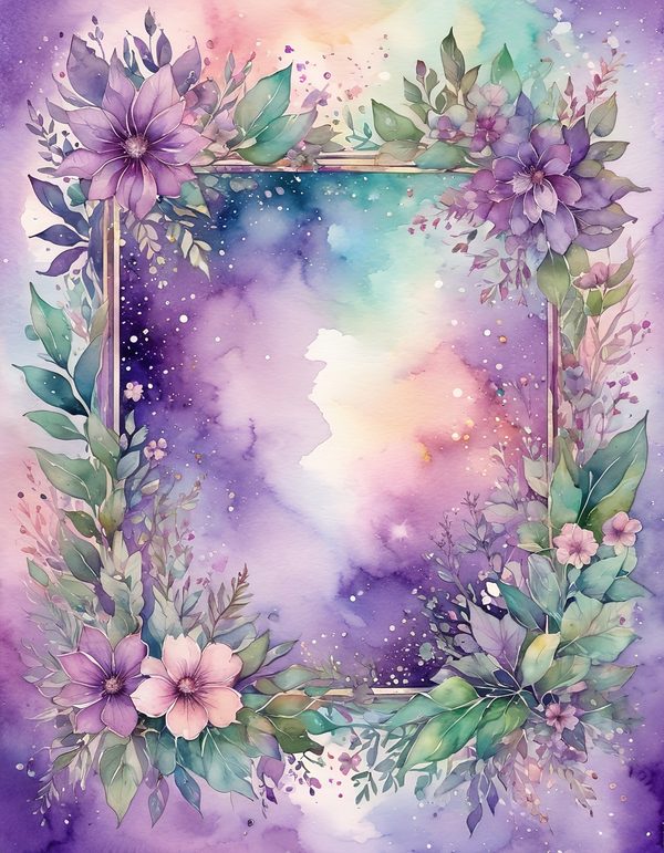 Verbena Lilac Raspberry Digital Paper: 14 Printable Pages - Watercolor Scrapbook Paper - Commercial Use — image 6