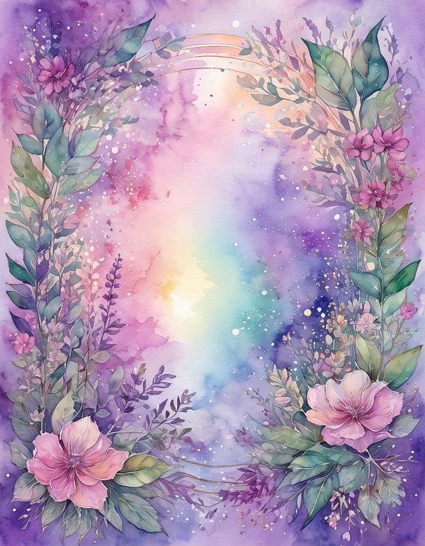 Verbena Lilac Raspberry Digital Paper: 14 Printable Pages - Watercolor Scrapbook Paper - Commercial Use — image 9