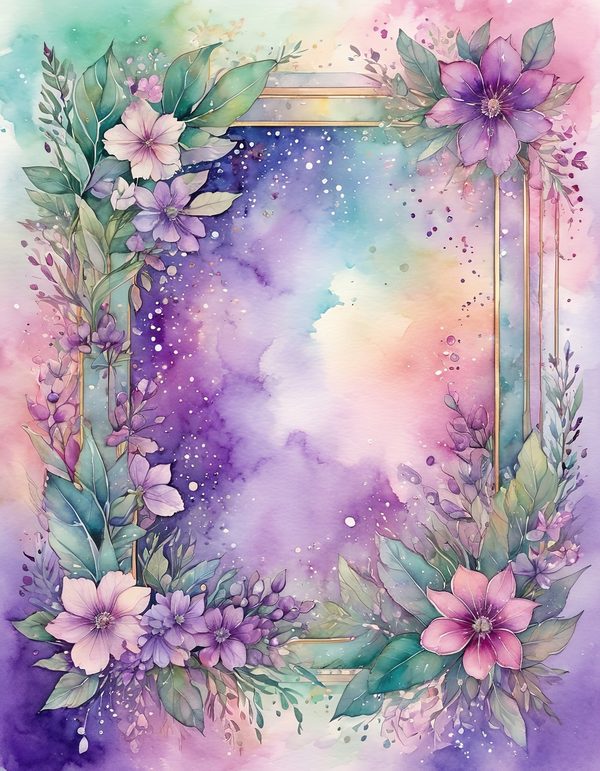 Verbena Lilac Raspberry Digital Paper: 14 Printable Pages - Watercolor Scrapbook Paper - Commercial Use — image 10
