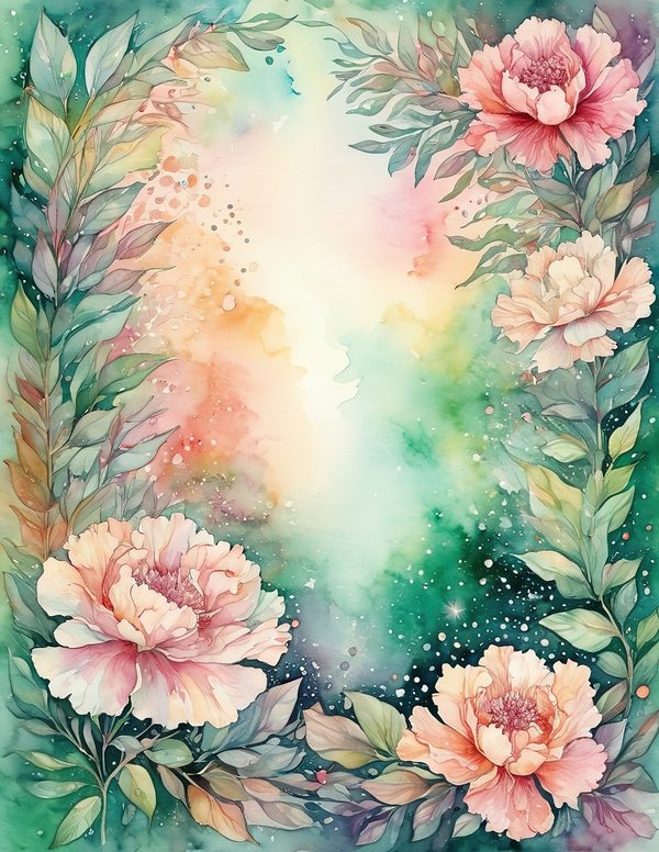 Junk Journal Kit: 100 Printable Pages - Watercolor Carnations - Collage Paper, Commercial Use — image 5