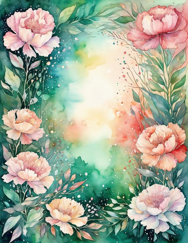 Junk Journal Kit: 100 Printable Pages - Watercolor Carnations - Collage Paper, Commercial Use — image 25