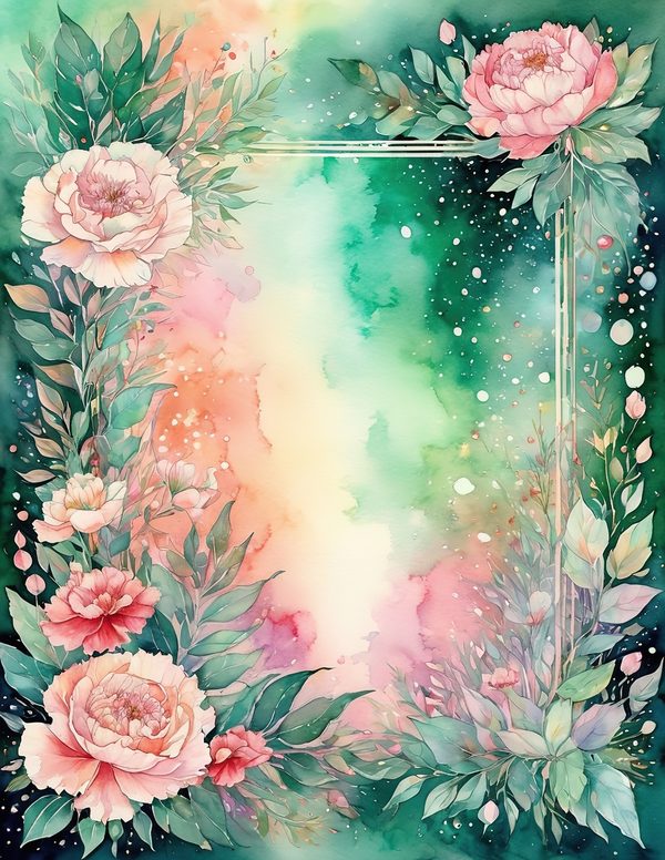 Junk Journal Kit: 100 Printable Pages - Watercolor Carnations - Collage Paper, Commercial Use — image 40