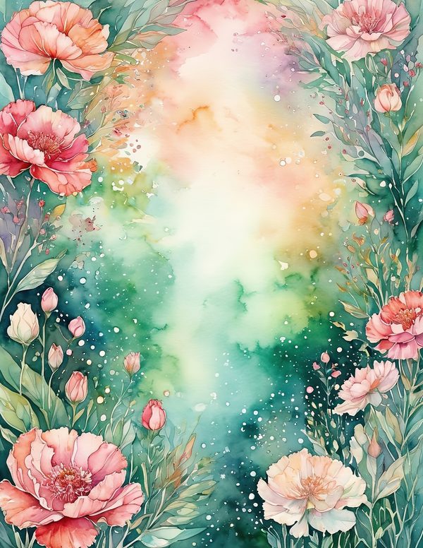 Junk Journal Kit: 100 Printable Pages - Watercolor Carnations - Collage Paper, Commercial Use — image 45
