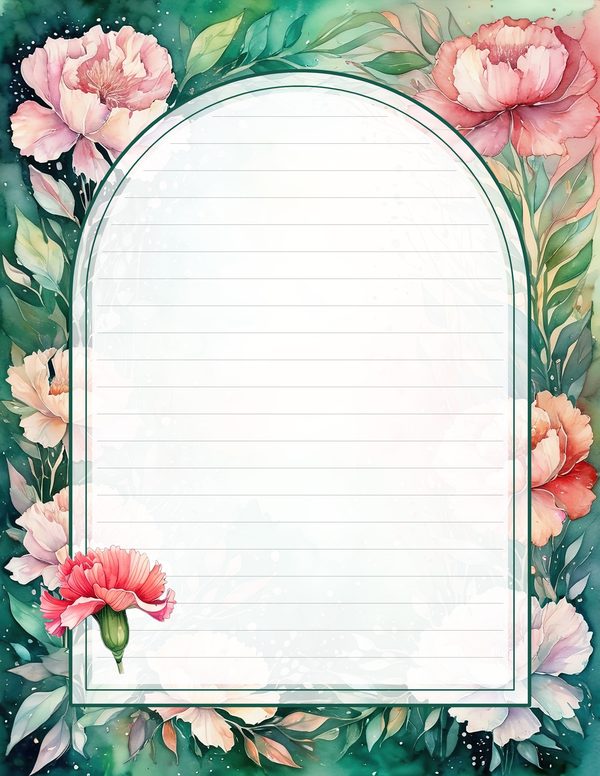 Junk Journal Kit: 100 Printable Pages - Watercolor Carnations - Collage Paper, Commercial Use — image 67