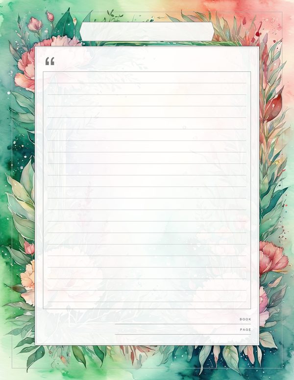 Junk Journal Kit: 100 Printable Pages - Watercolor Carnations - Collage Paper, Commercial Use — image 68