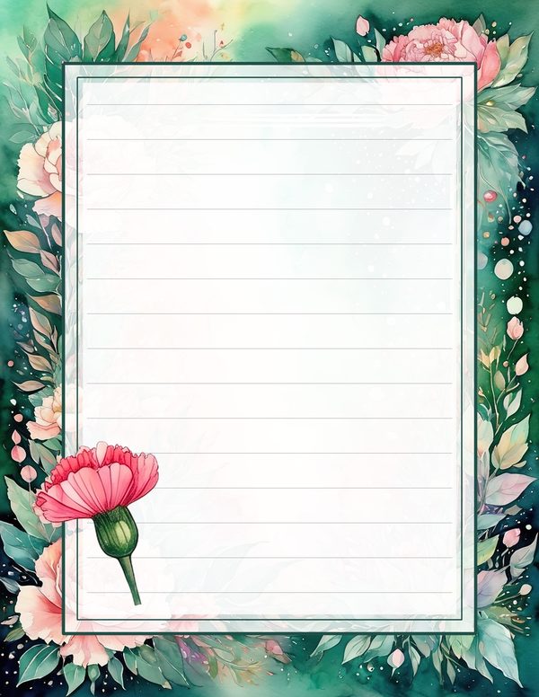 Junk Journal Kit: 100 Printable Pages - Watercolor Carnations - Collage Paper, Commercial Use — image 79