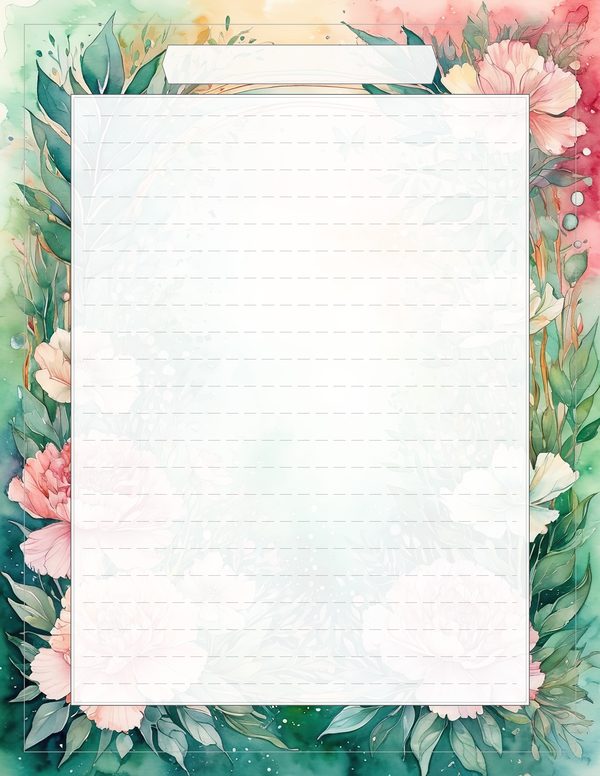 Junk Journal Kit: 100 Printable Pages - Watercolor Carnations - Collage Paper, Commercial Use — image 83