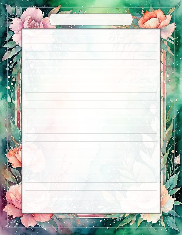 Junk Journal Kit: 100 Printable Pages - Watercolor Carnations - Collage Paper, Commercial Use — image 84