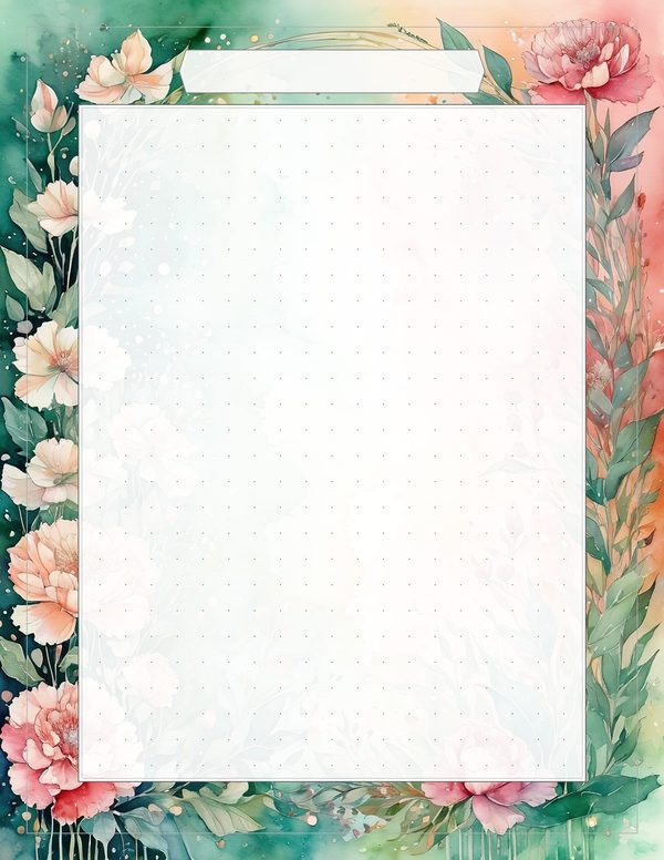 Junk Journal Kit: 100 Printable Pages - Watercolor Carnations - Collage Paper, Commercial Use — image 86