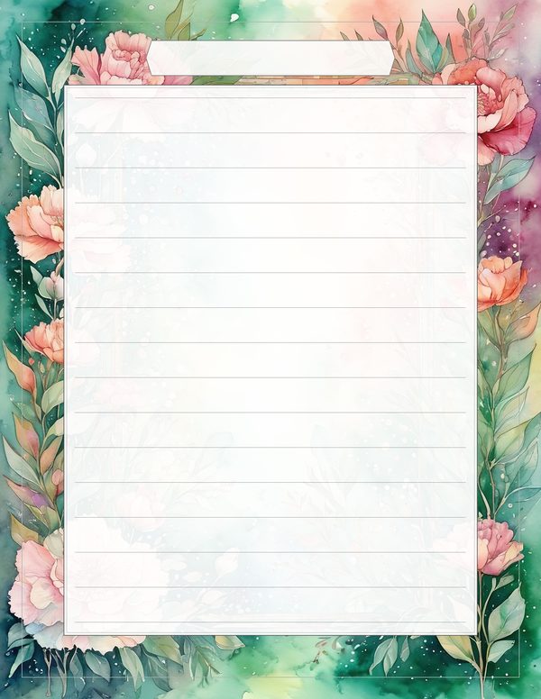 Junk Journal Kit: 100 Printable Pages - Watercolor Carnations - Collage Paper, Commercial Use — image 87