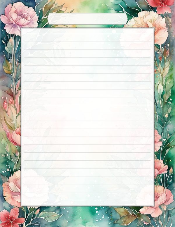 Junk Journal Kit: 100 Printable Pages - Watercolor Carnations - Collage Paper, Commercial Use — image 88