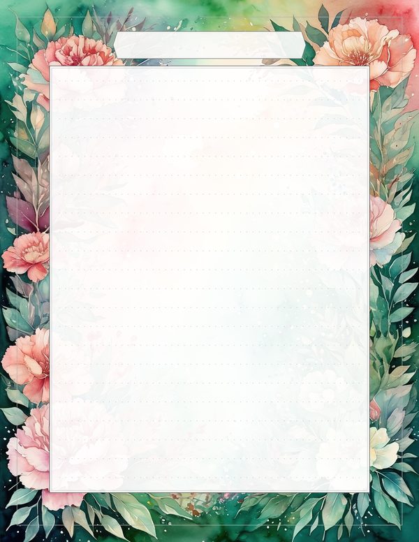 Junk Journal Kit: 100 Printable Pages - Watercolor Carnations - Collage Paper, Commercial Use — image 89