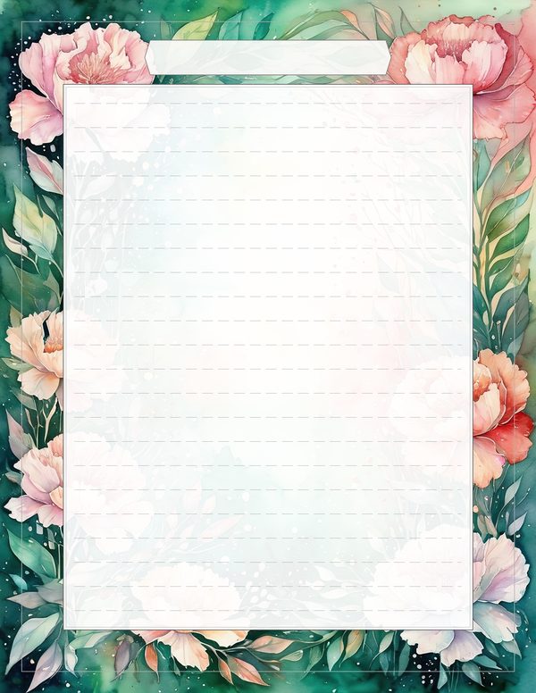 Junk Journal Kit: 100 Printable Pages - Watercolor Carnations - Collage Paper, Commercial Use — image 90