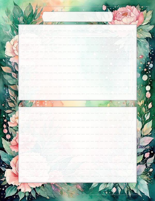 Junk Journal Kit: 100 Printable Pages - Watercolor Carnations - Collage Paper, Commercial Use — image 94
