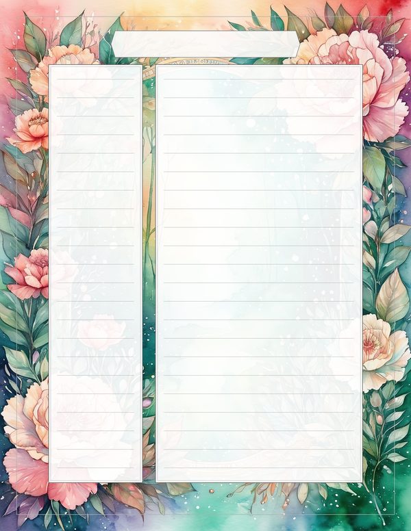 Junk Journal Kit: 100 Printable Pages - Watercolor Carnations - Collage Paper, Commercial Use — image 95
