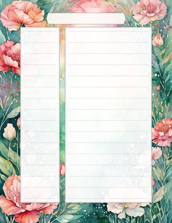Junk Journal Kit: 100 Printable Pages - Watercolor Carnations - Collage Paper, Commercial Use — image 96