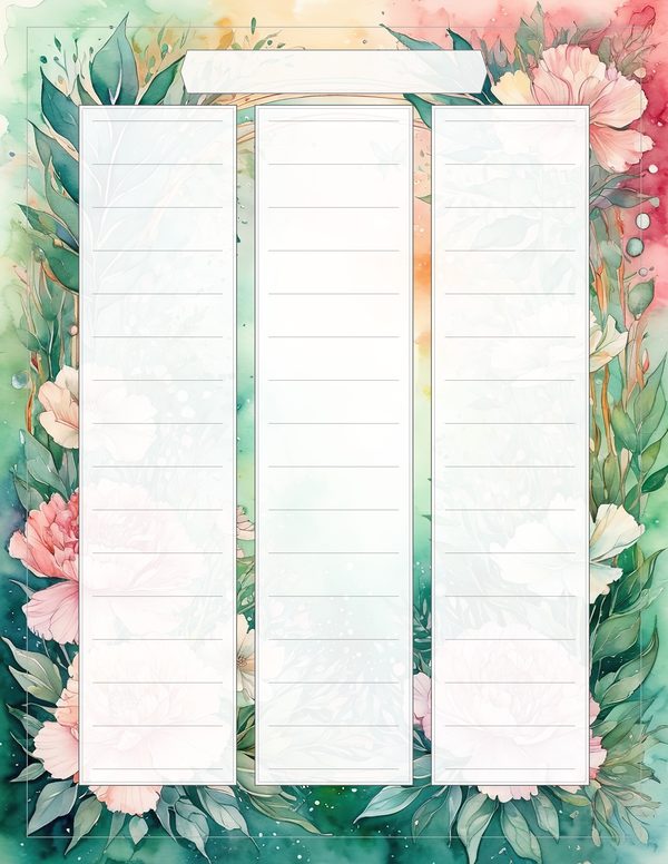Junk Journal Kit: 100 Printable Pages - Watercolor Carnations - Collage Paper, Commercial Use — image 97