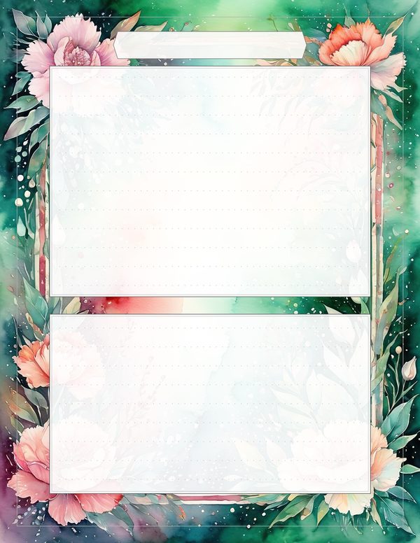 Junk Journal Kit: 100 Printable Pages - Watercolor Carnations - Collage Paper, Commercial Use — image 98