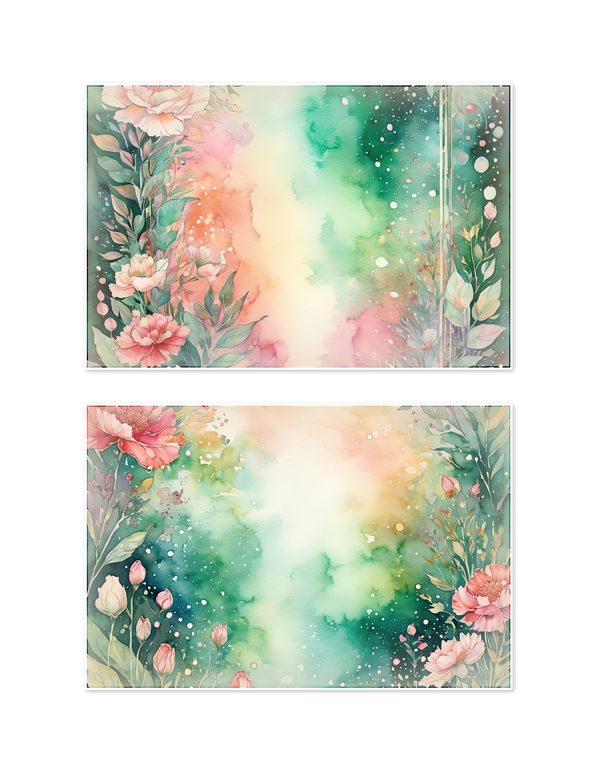 Junk Journal Ephemera Kit: 85 Printable Fussy Cut Sheets - Watercolor Carnations - Commercial Use — image 19