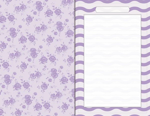 Journal Spreads: 60 Open Book Planner Pages - Watercolor Iris - Commercial Use — image 12