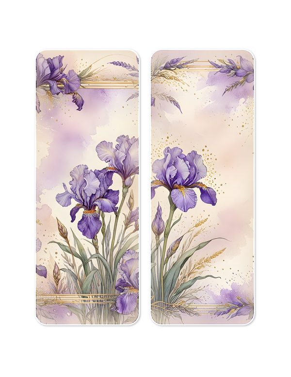 Ephemera Kit: 82 Printable Cards, Tags and Word Strips - Watercolor Iris - Commercial Use — image 15