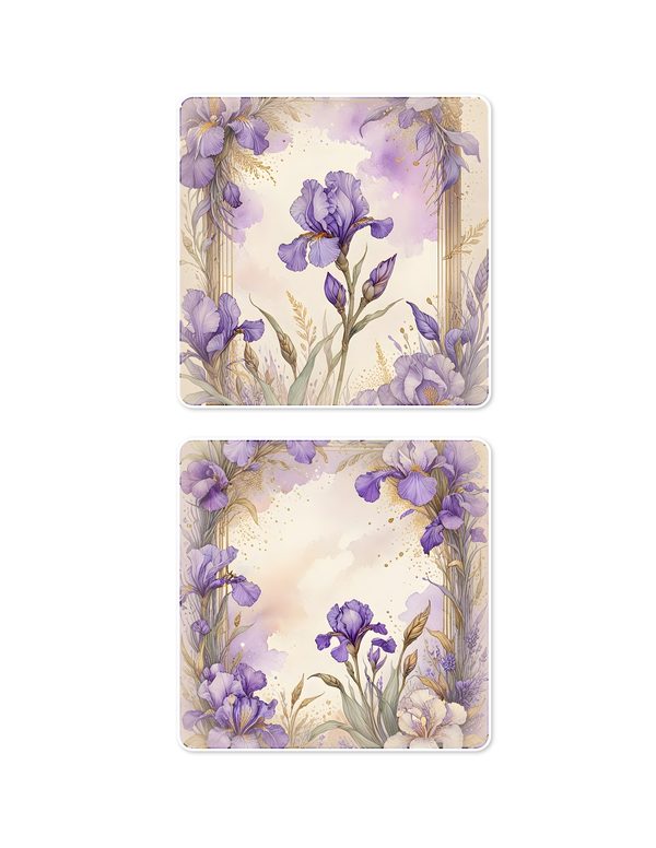 Ephemera Kit: 82 Printable Cards, Tags and Word Strips - Watercolor Iris - Commercial Use — image 17