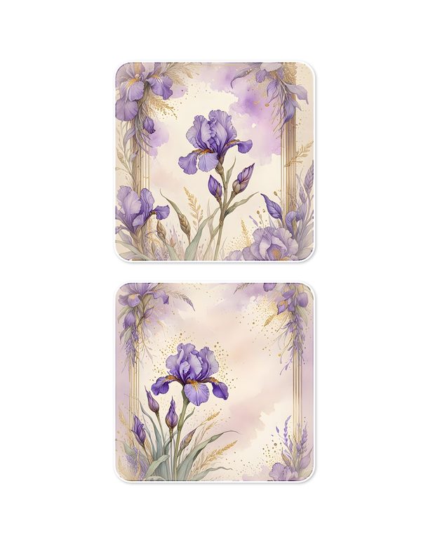 Ephemera Kit: 82 Printable Cards, Tags and Word Strips - Watercolor Iris - Commercial Use — image 18