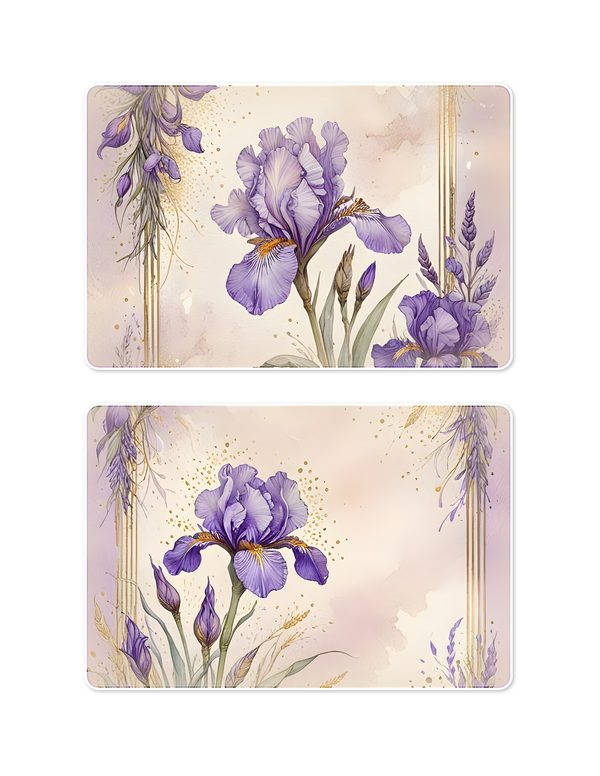 Ephemera Kit: 82 Printable Cards, Tags and Word Strips - Watercolor Iris - Commercial Use — image 20