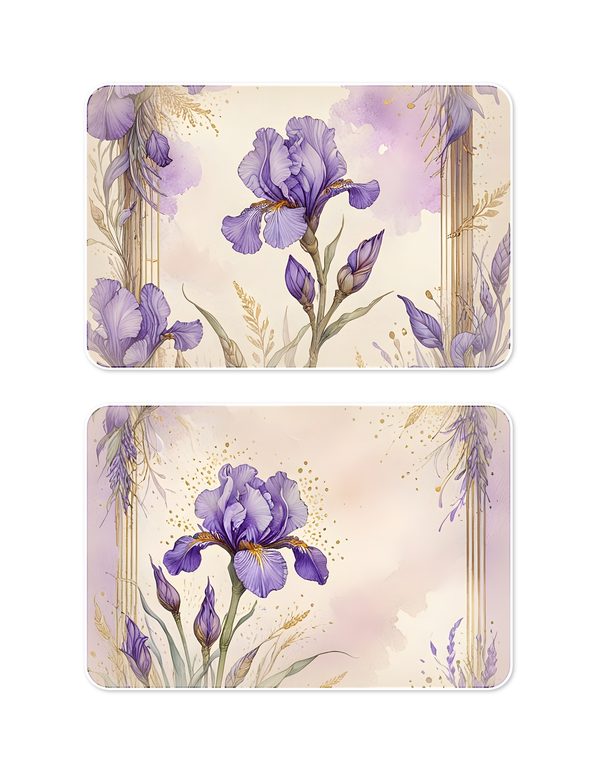 Ephemera Kit: 82 Printable Cards, Tags and Word Strips - Watercolor Iris - Commercial Use — image 21