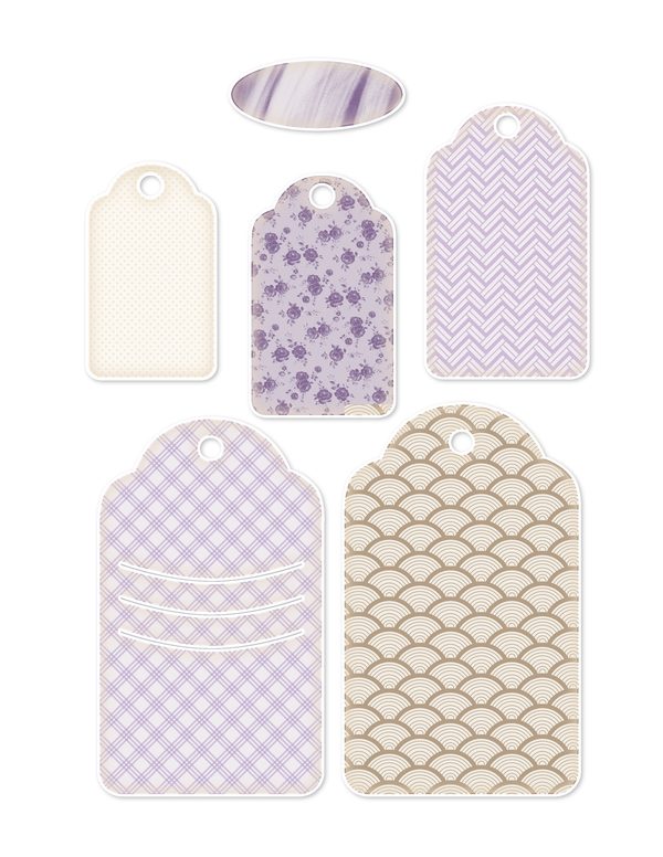 Ephemera Kit: 82 Printable Cards, Tags and Word Strips - Watercolor Iris - Commercial Use — image 48