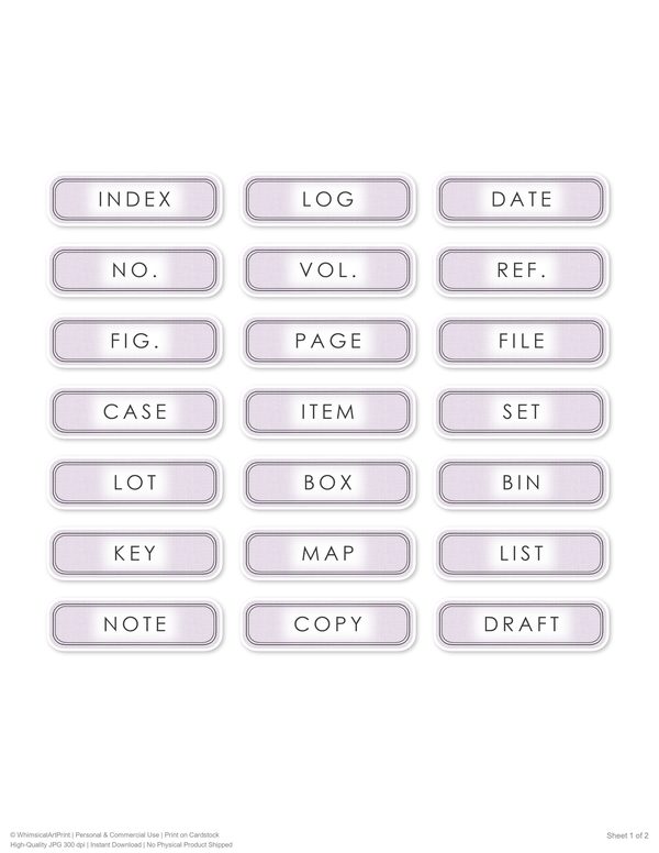 Ephemera Kit: 82 Printable Cards, Tags and Word Strips - Watercolor Iris - Commercial Use — image 55