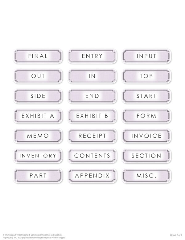 Ephemera Kit: 82 Printable Cards, Tags and Word Strips - Watercolor Iris - Commercial Use — image 56