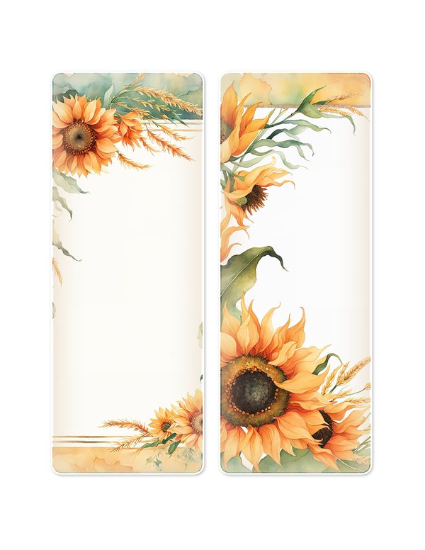 Ephemera Kit: 90 Printable Cards, Tags and Word Strips - Watercolor Sunflowers - Commercial Use — image 14