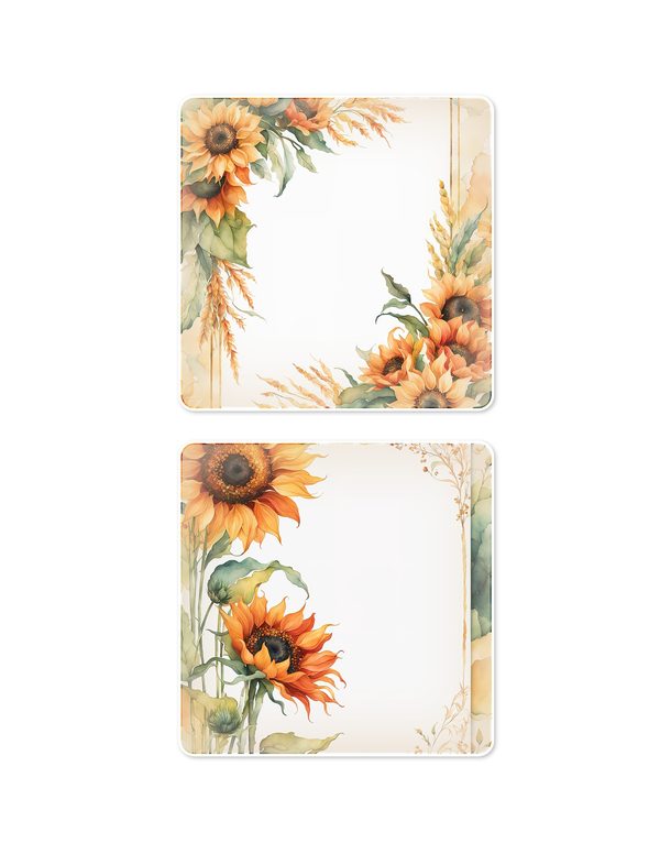 Ephemera Kit: 90 Printable Cards, Tags and Word Strips - Watercolor Sunflowers - Commercial Use — image 17