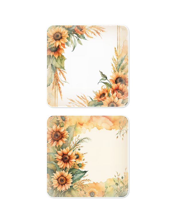 Ephemera Kit: 90 Printable Cards, Tags and Word Strips - Watercolor Sunflowers - Commercial Use — image 18